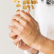 Load image into Gallery viewer, CHOSEN Demi-Fine Letter Necklace in Gold and Silver
