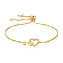 Load image into Gallery viewer, His Love Endures Forever Adjustable Bracelet in Gold and Silver