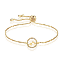 Load image into Gallery viewer, Faith Moves Mountains Adjustable Bracelet in Gold
