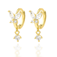 Load image into Gallery viewer, Flutter Butterfly Huggies in Gold and Silver