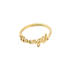 Load image into Gallery viewer, Strength Adjustable Ring Gold and Silver