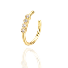 Load image into Gallery viewer, Triple Rhinestone Ear Cuff in Gold & Silver