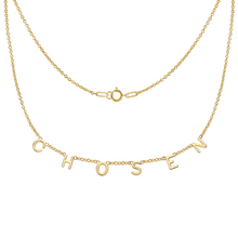 Load image into Gallery viewer, CHOSEN Demi-Fine Letter Necklace in Gold and Silver