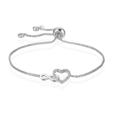 Load image into Gallery viewer, His Love Endures Forever Adjustable Bracelet in Gold and Silver