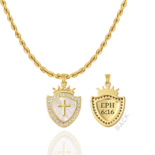 Load image into Gallery viewer, Shield of Faith Necklace (Ephesians 6:16)
