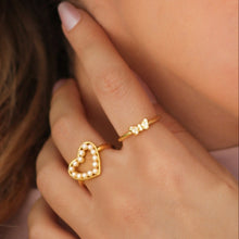 Load image into Gallery viewer, Just a Lil' Bow Adjustable Ring in Gold and Silver