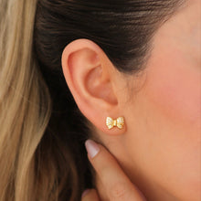 Load image into Gallery viewer, Cute Bow Stud Earrings in Gold & Silver