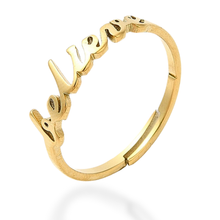 Load image into Gallery viewer, Believe Adjustable Ring Gold and Silver