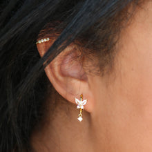 Load image into Gallery viewer, Triple Rhinestone Ear Cuff in Gold & Silver