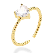 Load image into Gallery viewer, Love at First Sight Adjustable Ring in Gold and Silver