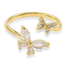 Load image into Gallery viewer, Born Again (John 3:3) Adjustable Ring in Gold and Silver