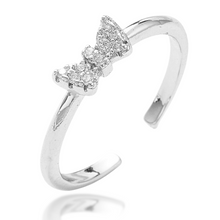 Load image into Gallery viewer, Just a Lil' Bow Adjustable Ring in Gold and Silver