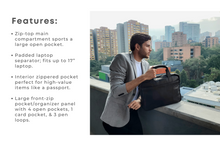 Load image into Gallery viewer, León Full Grain Leather Briefcase / Messenger Bag