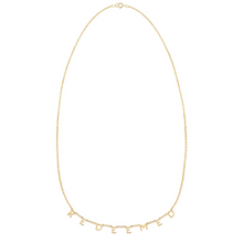 Load image into Gallery viewer, REDEEMED Demi-Fine Letter Necklace in Gold and Silver (Made to Order Ships in 1-2 Weeks)