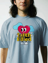 Load image into Gallery viewer, Faith-Filled T-Shirt (Clear Blue)
