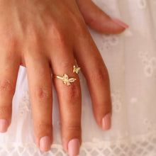 Load image into Gallery viewer, Born Again (John 3:3) Adjustable Ring in Gold and Silver