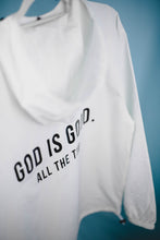Load image into Gallery viewer, "God is Good" Lightweight Windbreaker Jacket - White