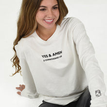 Load image into Gallery viewer, Yes & Amen White LS