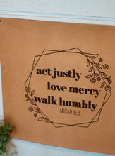 Load image into Gallery viewer, Act Justly Leather Sign