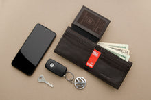 Load image into Gallery viewer, Carry-It-All Bifold Mens Leather Wallet (American Flag optional)