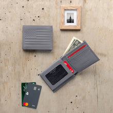 Load image into Gallery viewer, Carry-It-All Bifold Mens Leather Wallet (American Flag optional)
