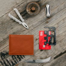Load image into Gallery viewer, Carry-It-All Bifold Mens Leather Wallet (American Flag optional)