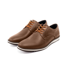 Load image into Gallery viewer, Mustang Brown Leather Dress Sneakers