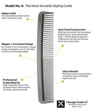 Load image into Gallery viewer, Carbon Fiber Combs (Handmade in Chicago)