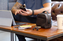 Load image into Gallery viewer, Stash-n-go Full Grain Leather Pouch (Tech, Toiletry Bag, Dopp Kit)