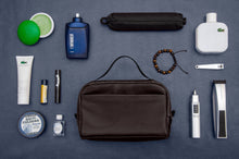 Load image into Gallery viewer, Stash-n-go Full Grain Leather Pouch (Tech, Toiletry Bag, Dopp Kit)