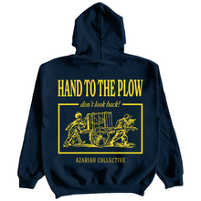 Load image into Gallery viewer, HAND TO THE PLOW HOODIE (NAVY)