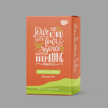 Load image into Gallery viewer, Bible Verse Tea "Serve The Lord" Green Tea With Mango