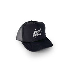 Load image into Gallery viewer, Loved by God Scripted Trucker Hats