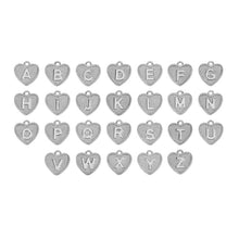 Load image into Gallery viewer, Initial Heart Necklace in Silver