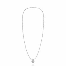 Load image into Gallery viewer, Initial Heart Necklace in Silver