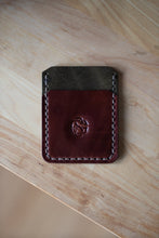 Load image into Gallery viewer, Medium Brown/Olive ID Window Card Caddy