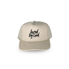 Load image into Gallery viewer, Loved by God Scripted Trucker Hats