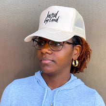 Load image into Gallery viewer, Loved by God Scripted Trucker Hats