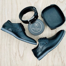 Load image into Gallery viewer, Black Leather Dress Sneakers
