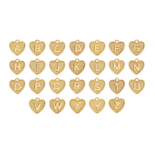 Load image into Gallery viewer, Initial Heart Necklace in Gold