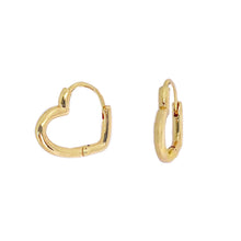 Load image into Gallery viewer, Mini Heart Huggies in Gold (Pre-Order)