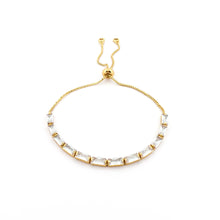 Load image into Gallery viewer, Cubic Zirconia Adjustable Bracelet in Gold