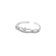 Load image into Gallery viewer, The Princess Tiara Adjustable Ring in Gold and Silver
