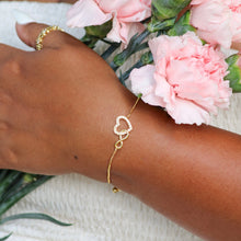 Load image into Gallery viewer, His Love Endures Forever Adjustable Bracelet in Gold and Silver
