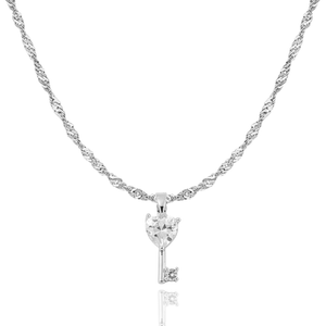 Key to the Kingdom Necklace (Matt. 16:19) in Gold and Silver