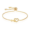 His Love Endures Forever Adjustable Bracelet in Gold and Silver