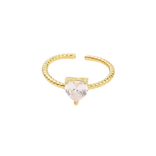 Load image into Gallery viewer, Love at First Sight Adjustable Ring in Gold and Silver
