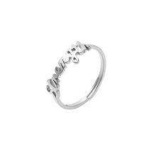 Load image into Gallery viewer, Strength Adjustable Ring Gold and Silver
