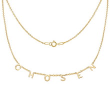 Load image into Gallery viewer, CHOSEN Demi-Fine Letter Necklace in Gold and Silver
