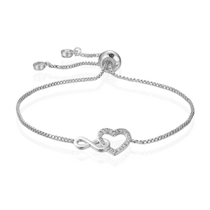 His Love Endures Forever Adjustable Bracelet in Gold and Silver